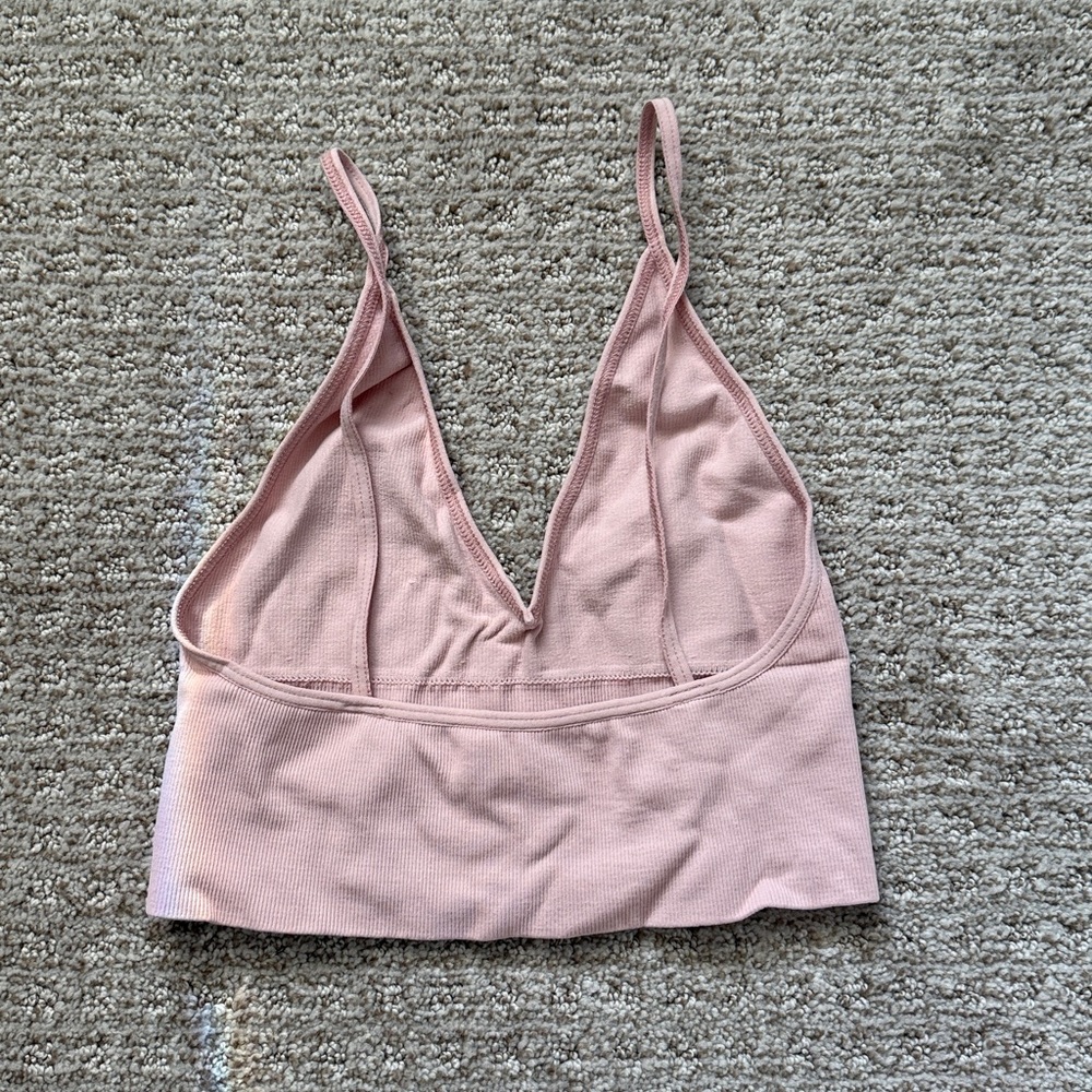 Free People Pink Ribbed Tank - Picture 2 of 3